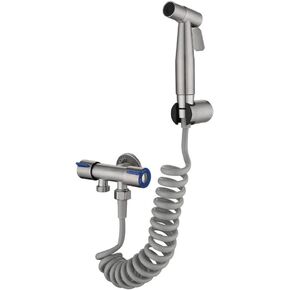PortableSprayer Stainless Steel Toilet Faucet Bathroom Valve Set Hygienic Shower for Ass G1/2
