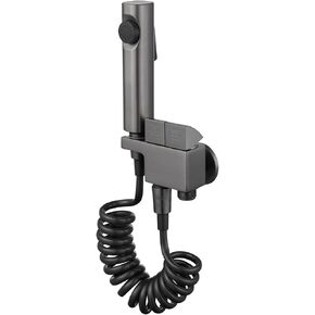 Handheld Bidet Sprayer for Toilet, Piano Key Water Outlet Switch Bathroom Bidet Sprayer Set, Baby Cloth Diaper Sprayer with One-in-Two-Out Angle Valve (Gun Gray)