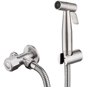 Handheld ToiletFaucet Sprayer Stainless Steel Bathroom Hand Spraye Gun Set Self Cleaning Shower Head