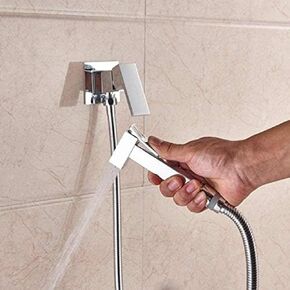 Faucet Brass Shower TapFaucet Washer Mixer Muslim Shower Cold & Hot Water Mixer Crane Square Shower Spray