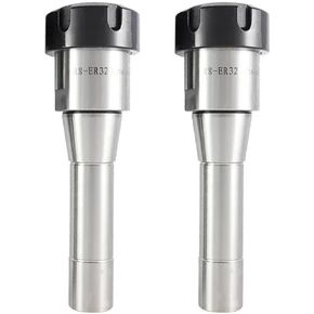 1pcs R8 ER Tool Handle R8 ER16 ER20 ER25 ER32 ER40 M12 Collet Chuck Milling Machine Milling Tool Handle R8 Taper Shank Milling Chuck(Small Thread (7-16),R8-ER40)