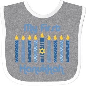 inktastic 1st Hanukkah Candles Baby Bib