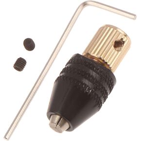 2pcs Electric Motor Shaft Mini Drill Chuck Fixture 0.5-3.2mm Drill Bit Micro Drill Chuck Hex Drill Chuck Adapter 2.3mm/3.17mm/ 5mm Chuck(5mm)