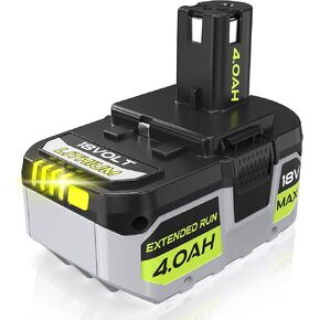 New P108 4AH Replacement for Ryobi 18V ONE + Battery P108 P102 P103 P104 P105 P107 P109 P122 Compatible with All Ryobi 18V ONE + Cordless Power Tools