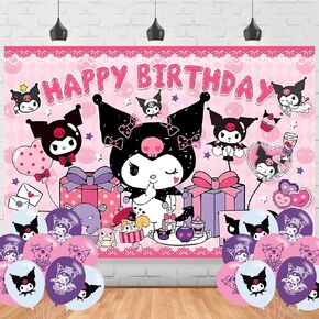 kuromii Backdrop 5x3 Vinyl Cartoon Anime Birthday Party Supplies Photography Background Picture Photoshoot Cake Table Decor Banner Shoot Drapes Poster