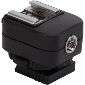 TF 334 Hot Shoe Adapter with PC Sync Port for Flash on A73 Cameras, Install, Mini Portable, Plastic Material, Approx. 25g, DC 5V