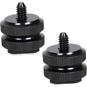 Nuobesty 4pcs محول حذاء حذاء ساخن مع برغي ترايبود لكاميرا DSLR متينة أنوود متين لوحدات الفلاش والإكسسوارات