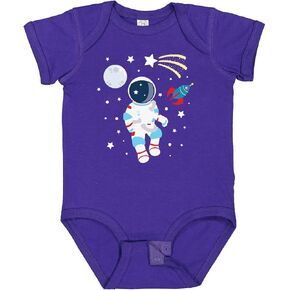 رائد فضاء inktastic The Moon Spaceship و Roofing Star Babysuit