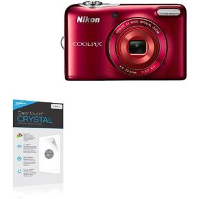 BoxWave Screen Protector Compatible with Nikon Coolpix L32 - ClearTouch Crystal (2-Pack), HD Film Skin - Shields from Scratches