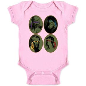 Pop Threads Italian Renaissance Ninja Artists Parody Funny Infant Baby Boy Girl Bodysuit