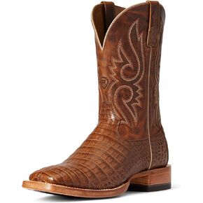 ARIAT Women's Western Mens Rls Denton NTRL Caiman Belly/Cml Tan