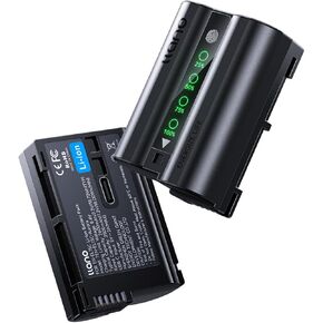 llano Aurora USB-C DMW-BLK22 Battery 2600mAh for Panasonic Lumix S5II, S5, S5IIX, GH6, GH5 II, S5M2, S5M2X, GH5M2, DC-S9, DC-G9II, DC-S5, DC-S5-II Cameras, Instant Power Display, 3H Full Charged