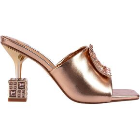 Ninety Union Lady Couture Casino Jeweled Metallic Square Heel Slide