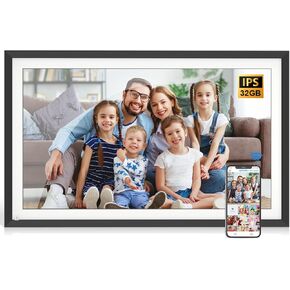 Digital Picture Frame Large Wi-Fi Digital Photo Frame - 2.4 & 5G Dual-WiFi 15.6 " Digital Display for Photos, 32GB, Wall Mounted, Share Videos Photos Instantly by Email or App, Birthday Gifts Ideas
