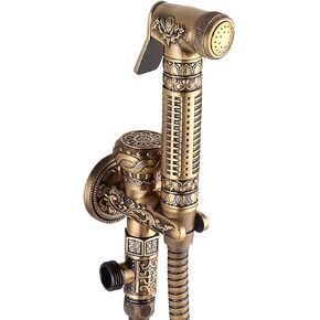 Diaper Sprayer for Toilet, Handheld Toilet Sprayer European Style Supercharged Toilet Faucet Antique All Copper Baby Cloth Diaper Cleaning Pet Cleaning Bidet Car Cleaning Indoor