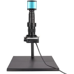 Digital Video Monocular Microscope Compatible CameraLens& Circular Lamp for Solder Phone Repair