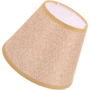 Fabric Lamp Shade Small Brown Drum Lampshade Ceiling Light Shade Home Decorative Light Cover