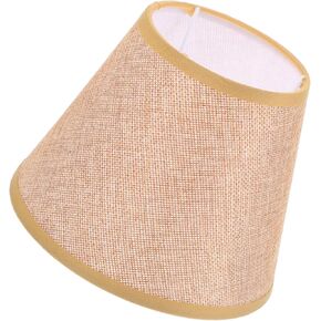 Ceiling Lamp Shade Fashionable Brown Fabric Drum Lampshade for Boys and Girls Adults