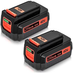 2Pack 40 Volt Max 3.6AH Lithium Ion Pratice Battion متوافقة مع البطارية السوداء و Decker 40V LBX2040 LBXR36 LBXR2036 LST540 LCS1240 LBX1540 LST136W 40V Cordless Power Tools (Orange)