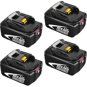4Pack Upgraded BL1860B 18 Volt 6.0Ah Lithium ion Batteries Replacement for Makita 18V Battery BL1860 BL1850B BL1840B BL1830B BL1820 BL1815B Compatible with Makita 18 Volt Power Tools and Chargers