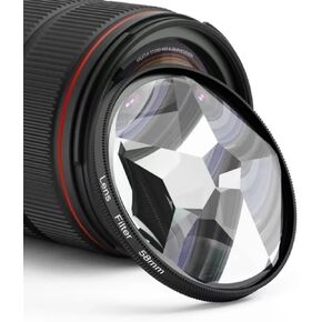 Prism Glass Prism CPL UV Lens Filter, Suitable for SLR Camera Filter Photography(Add 49mm Adapter,58mm Kal Linear)
