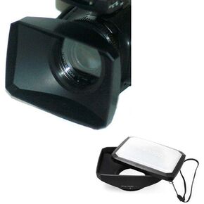 52mm / 55mm Digital Video Lens Hood Compatible with Sony FDR-AX40 FDR-AX53 FDR-AX33 Camcorder Shade AX53 AX40 AX33 with A&R Cleaning Cloth