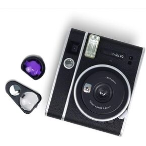 Mini 40 Camera Color Close Up Lens Filters Kit Compatible with Fujifilm Instax Mini 40 Instant Camera Special Effect Color Self-Portrait Mirror Selfie Lens Accessories