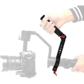 Gimbal Hand Grip for Ronin S, Crane 2 Handheld Gimbal Stabilizer, 1/4in 3/8in Adjustable Handgrip Lanyard Sling Extension Bracket, Monitor Flash Mount Handle Extender (Crane 2 Version)