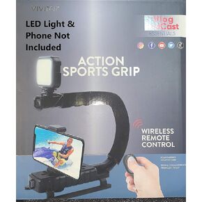 Vivitar DSLR Action Sports Grip Video Stabilizer W/Universal Phone Clamp 3.5"