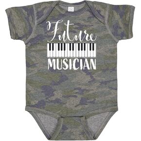 inktastic Future Musician- Piano Music Baby Bodysuit