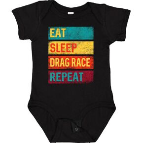 inktastic Drag Racing Eat Sleep Drag Race Repeat Baby Bodysuit