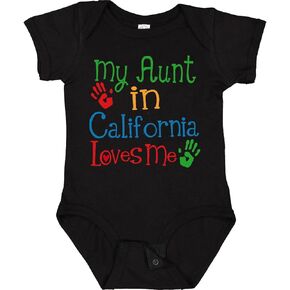 inktastic My Aunt in California Loves Me Baby Bodysuit