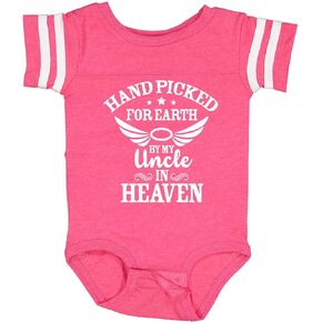 inktastic Handpicked for Earth By My Uncle in Heaven with Angel Baby Bodysuit