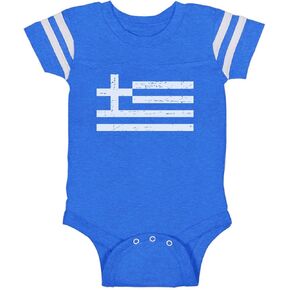Tstars Greece Flag Vintage Style Greek Boy Girl Infant Baby Jersey Bodysuit