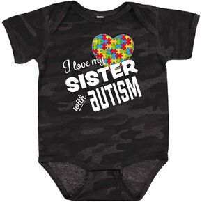 inktastic I Love My Sister with Autism Baby Bodysuit