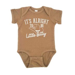 It's Alright To Be Little Bitty Infant Onesie (Newborn, Brown)