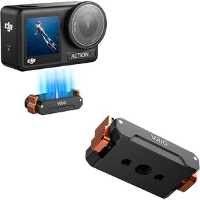 VRIG Magnetic Quick Release Adapter Mount for DJI Osmo Action 5 Pro, with 1/4 Screw Hole/Adapter Connection, Aluminum Alloy Bracket Expansion for Osmo Action 4/Action 3 Accessories