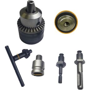 Shaft Keyless Drill Chuck 5Pcs 6.5/10/13/16mm Adapter Converter Chuck Clamp 0.6-6.5mm/0.8-10mm/2-13mm/3-16mm Shank Chuck