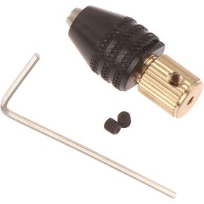 2pcs Electric Motor Shaft Mini Drill Chuck Fixture 0.5-3.2mm Drill Bit Micro Drill Chuck Hex Drill Chuck Adapter 2.3mm/3.17mm/ 5mm Chuck(5mm)