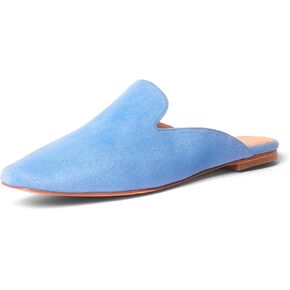 Anthony Veer Lara Suede Flat Mule for Women | Handcrafted in Italian Suede | Ortholite Bedded Insoles | Square Toe & Rubber Heel