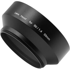 55mm Metal Lens Hood for FD 50mm f/1.4 SSC Lens, for Minolta MD 50mm f/1.4 Lens, for Sigma 56mm f/1.4mm Lens Screw-in Lens Protector Shade