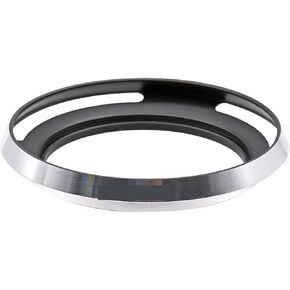 Universal Metal Screw-in Ventilated Wide-Angle Lens Hood Silver 37/39/40.5/43/46/49/52/55/58mm Camera Photography Accessories(37mm)