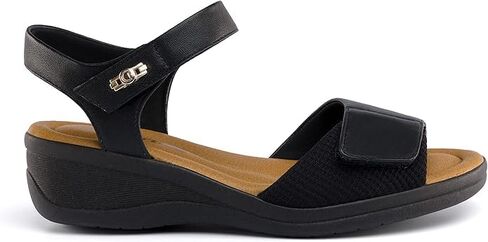 Comfortflex Olivia Women’s Orthopedic Sandals with Arch Support – Soft Cushioned Insole, Adjustable Velcro Straps, Lightweight Wedge Heel – Walking & Travel Sandals in Saudi Arabia