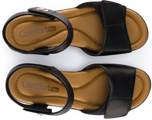 Comfortflex Olivia Women’s Orthopedic Sandals with Arch Support – Soft Cushioned Insole, Adjustable Velcro Straps, Lightweight Wedge Heel – Walking & Travel Sandals in Saudi Arabia
