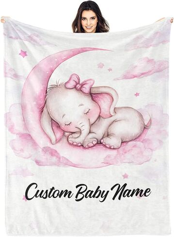 بطانيات اسم مخصصة للأطفال ، بطانيات مخصصة لطفل الأطفال الرضع ، هدايا بابيس لهدايا أعياد الميلاد للبنين والبنات أطفال في سن المراهقة ، أمي الجديدة ، 30 "x40" in Kuwait