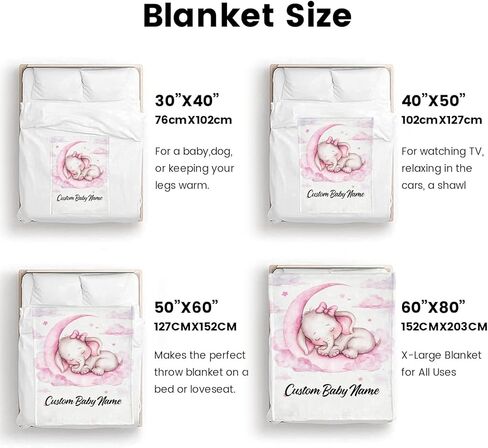 بطانيات اسم مخصصة للأطفال ، بطانيات مخصصة لطفل الأطفال الرضع ، هدايا بابيس لهدايا أعياد الميلاد للبنين والبنات أطفال في سن المراهقة ، أمي الجديدة ، 30 "x40" in Kuwait