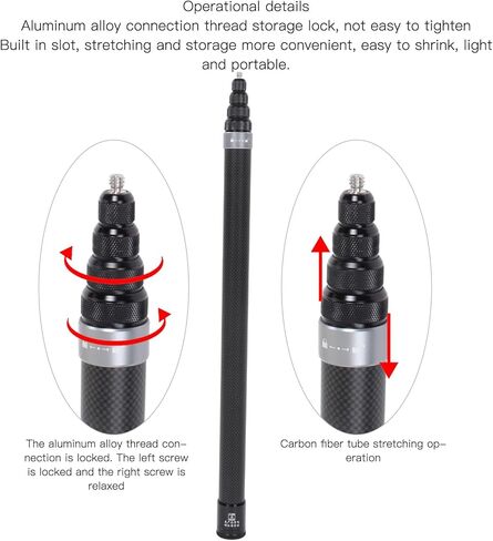 106 بوصة خفيفة الوزن مونبود مونوبودود ، OSMO Action ، عصا سيلفي طويلة جدا ، خفيفة الوزن ، محمولة ، مقبض مضاد للانزلاق ، تصميم خفي ، سهلة الاستخدام (الفضة) in Kuwait