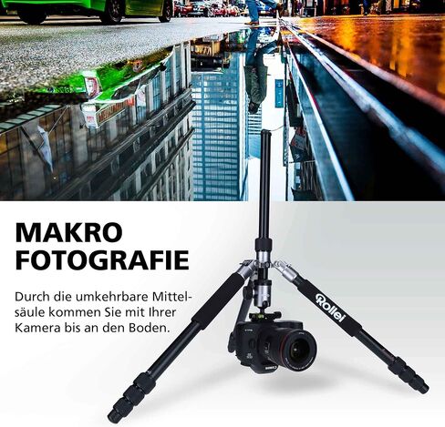 Rollei C5i - ترايبود الألومنيوم مع رأس الكرة البانورامي - ARCA SWISS COMPATIBLE - MAX. تحميل 8 كجم - التيتانيوم in Kuwait