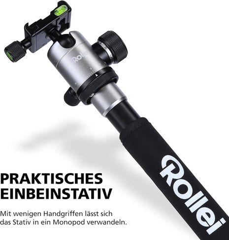 Rollei C5i - ترايبود الألومنيوم مع رأس الكرة البانورامي - ARCA SWISS COMPATIBLE - MAX. تحميل 8 كجم - التيتانيوم in Kuwait