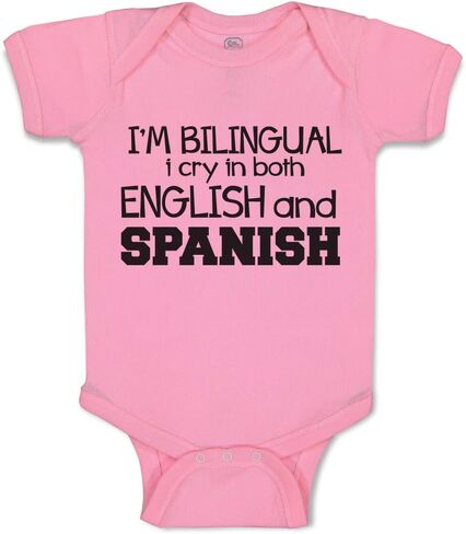 Cute Rascals Baby Bodysuit I'M Bilingual I Cry in Both English and Spanish Foreign Language Cotton in Saudi Arabia